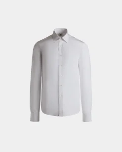 Adrien Brody Travel Collection Long Sleeve Shirt In White Cotton
