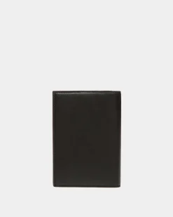 Adrien Brody Travel Collection Passport Case In Black And Yellow Leather