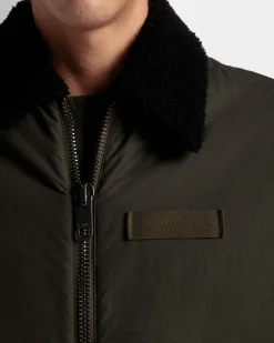 Adrien Brody Travel Collection Blouson In Olive Green Nylon