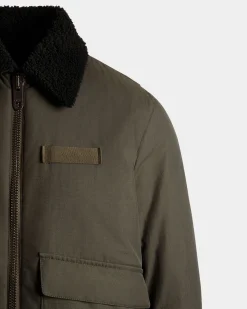 Adrien Brody Travel Collection Blouson In Olive Green Nylon