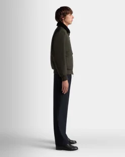 Adrien Brody Travel Collection Blouson In Olive Green Nylon