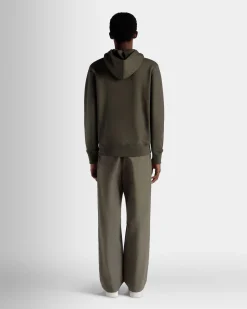 Adrien Brody Travel Collection Hoodie In Olive Green Cashmere Blend