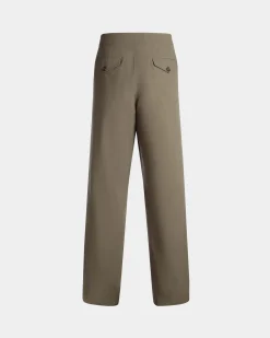 Adrien Brody Travel Collection Pants In Military Green Cotton