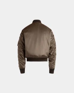 Adrien Brody Travel Collection Bomber In Military Green Nylon