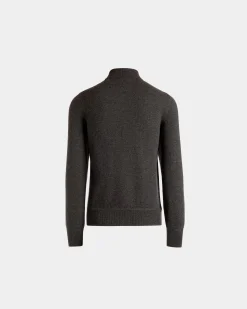 Adrien Brody Travel Collection Turtleneck In Dark Grey Cashmere