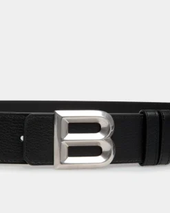 B Bold 35mm Belt In Black Leather