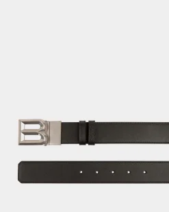 B Bold 35mm Reversible And Adjustable Belt in Black Leather