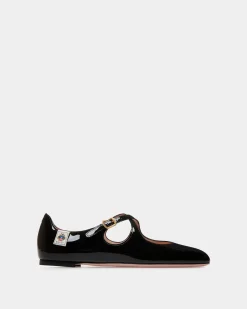 Ballyrina Flat In Black Patent Leather