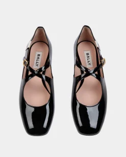 Ballyrina Flat In Black Patent Leather