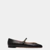 Ballyrina Mary-Jane Flat In Black Leather
