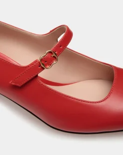 Ballyrina Mary-Jane Pump In Candy Red Leather