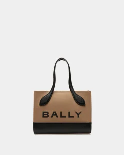 Bar Minibag In Sand And Black Fabric
