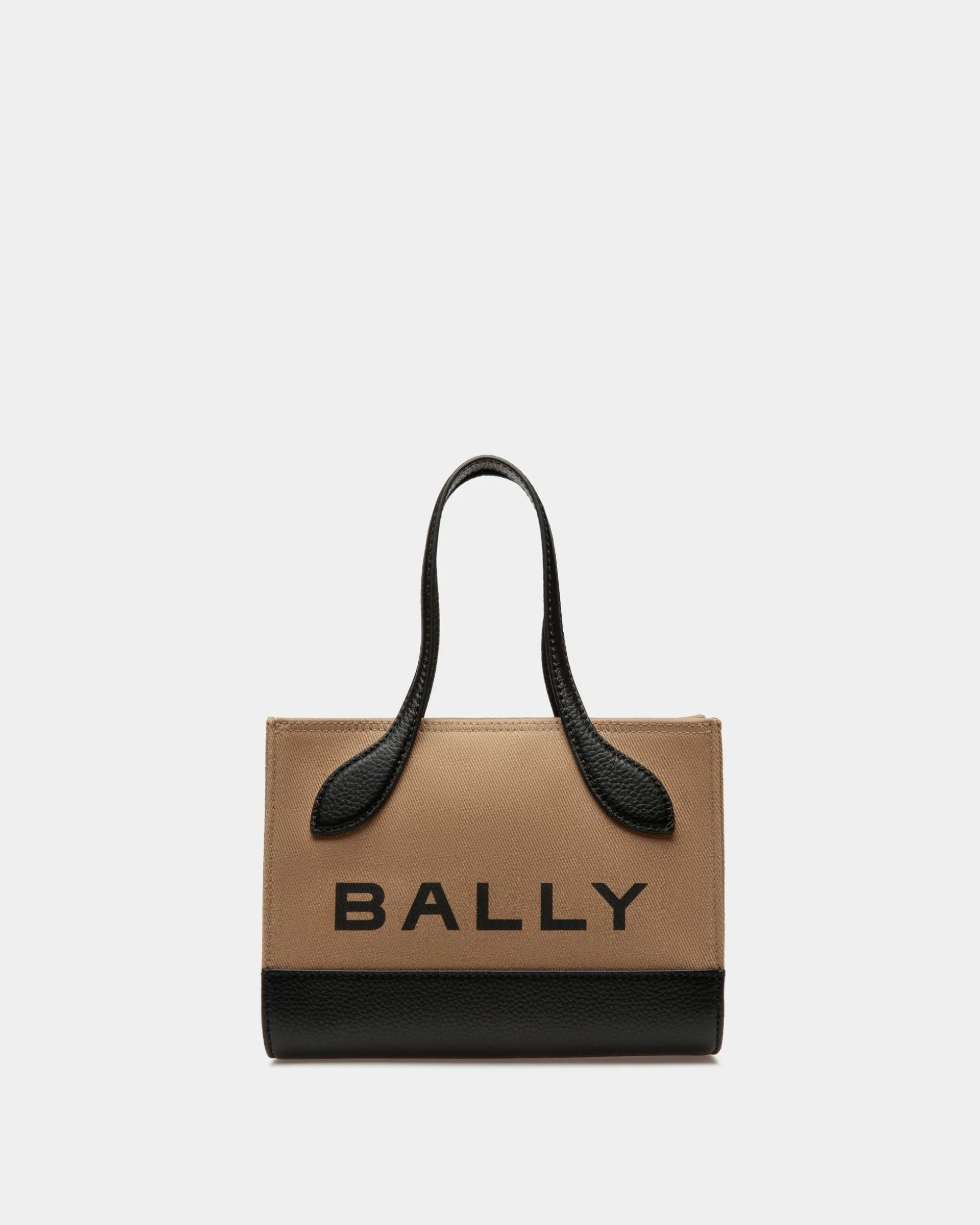Bar Minibag In Sand And Black Fabric