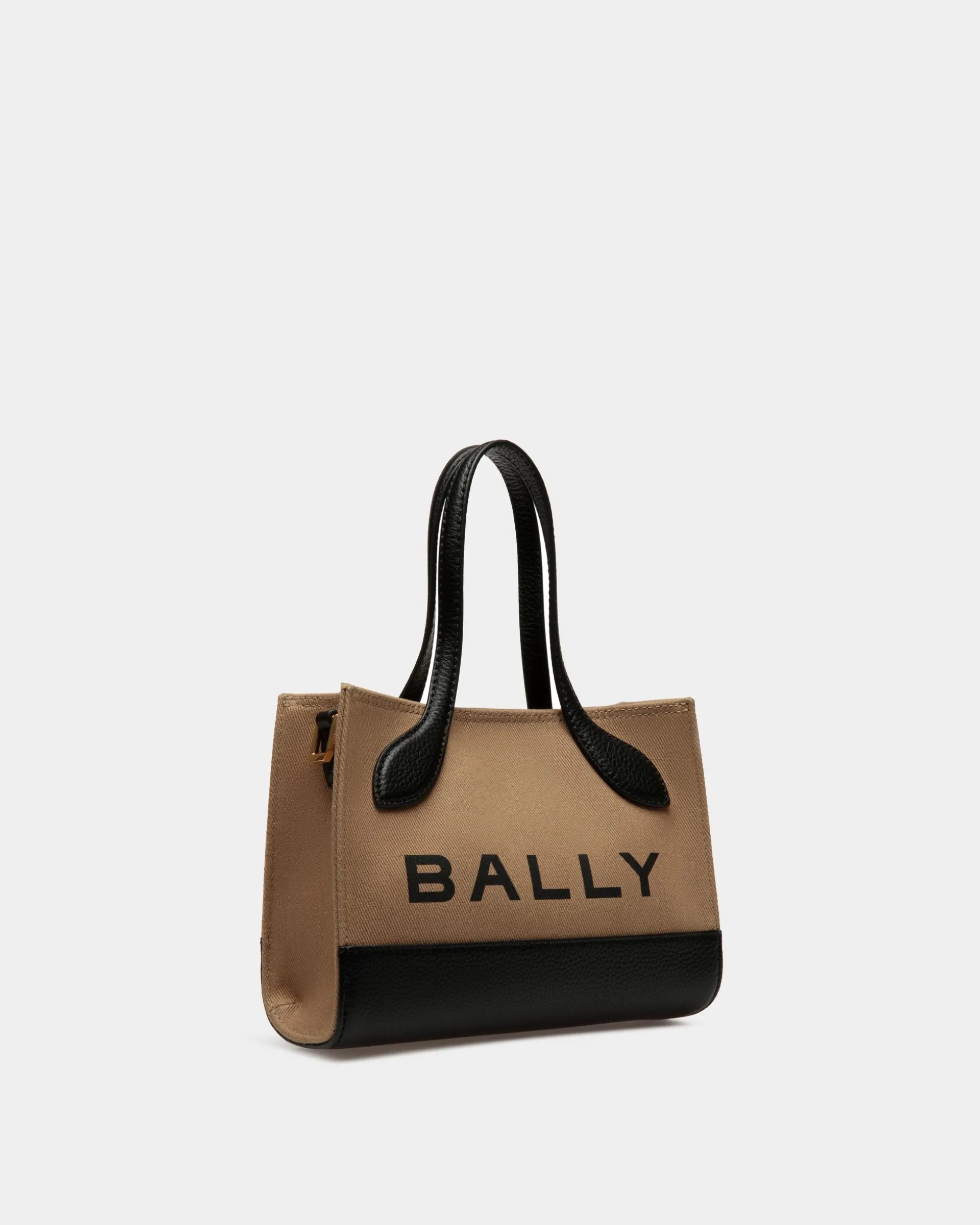 Bar Minibag In Sand And Black Fabric