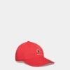 Baseball Hat in Candy Red Cotton