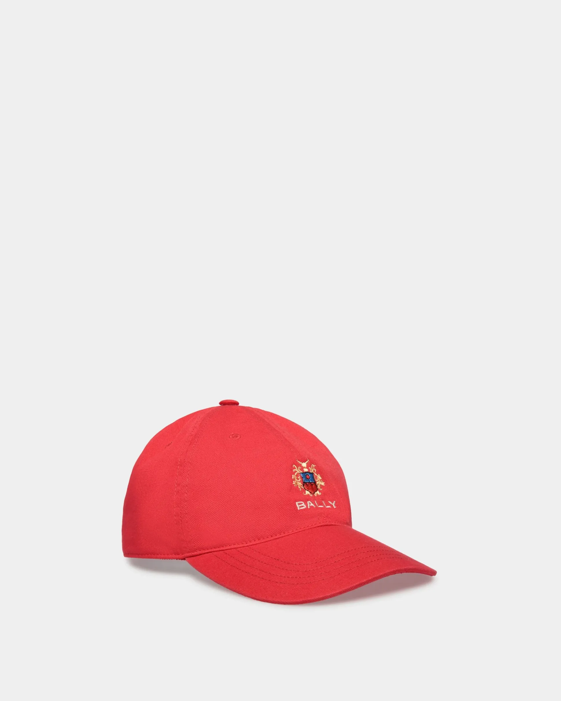 Baseball Hat in Candy Red Cotton