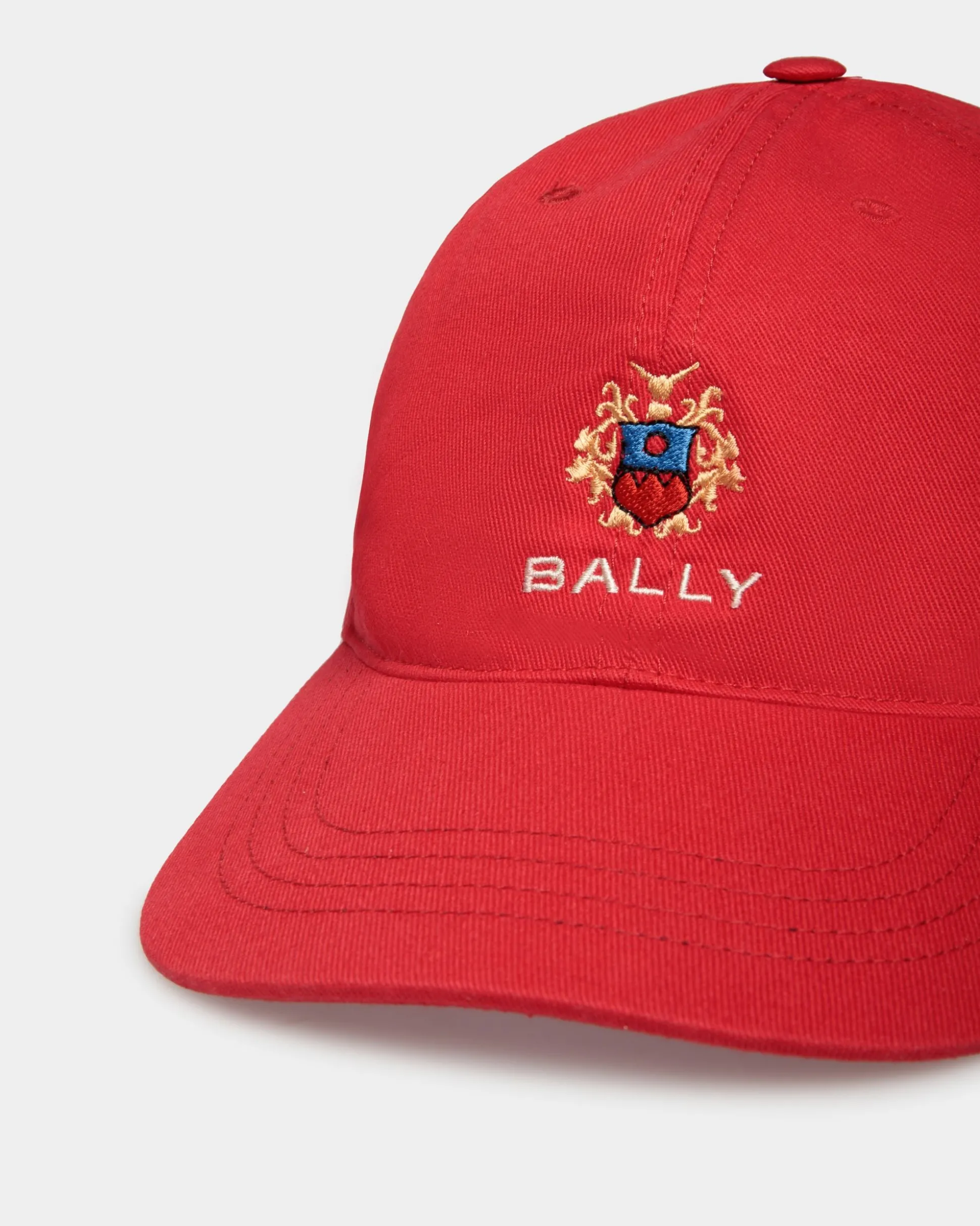 Baseball Hat in Candy Red Cotton