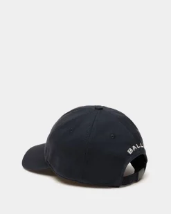Baseball Hat With Choco-Candy Detail In Navy Blue Cotton