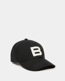 Baseball Hat With Logo In Black Cotton