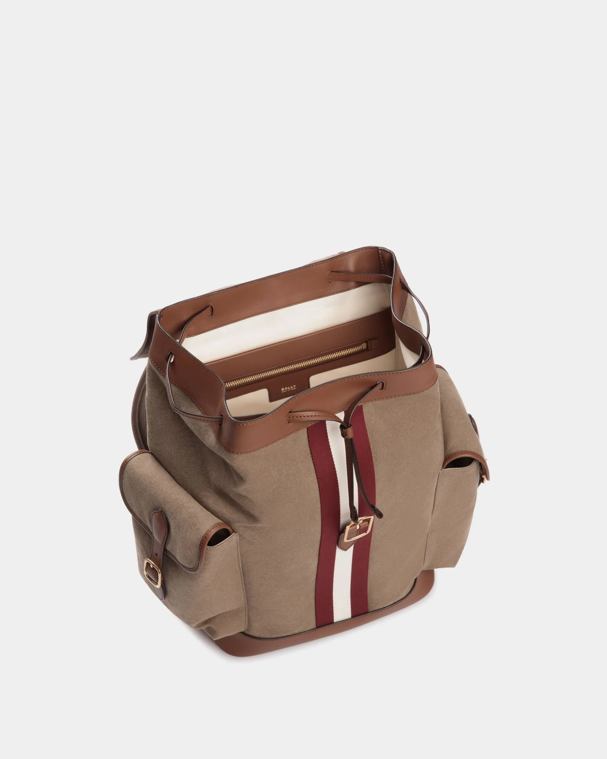 Beckett Backpack In Khaki Cotton Canvas