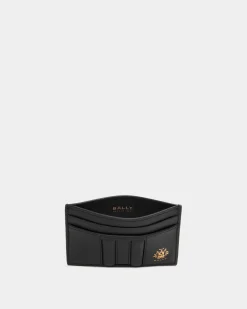 Beckett Card Holder in Black Leather