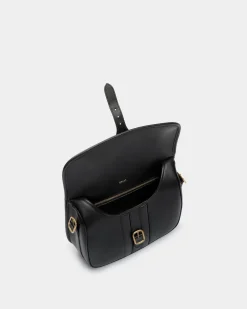 Beckett Crossbody Bag in Black Leather