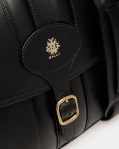 Beckett Crossbody Bag in Black Leather