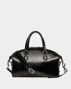 Beckett Top Handle Bag In Black Leather