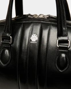 Beckett Top Handle Bag In Black Leather