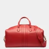 Beckett Weekender in Candy Red Leather