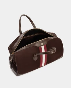 Beckett Weekender in Ebano Suede And Leather