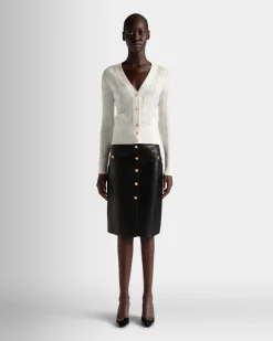 Beige Cardigan in Beige Silk Blend