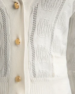 Beige Cardigan in Beige Silk Blend