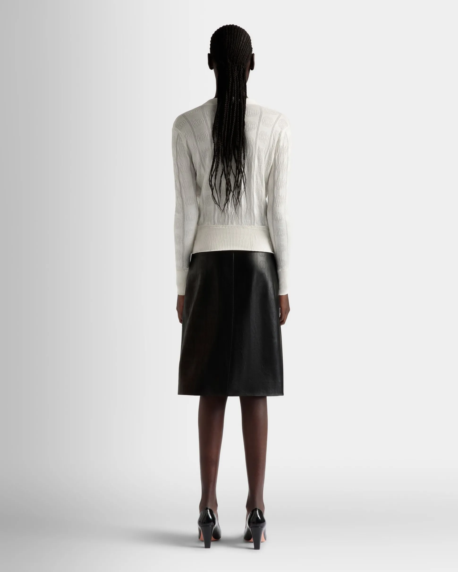 Beige Cardigan in Beige Silk Blend