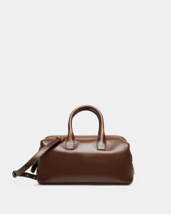 Belle Small Top Handle Bag In Marron Glacé Leather