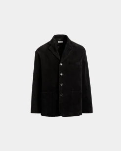 Blazer In Black Cotton Corduroy