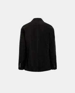 Blazer In Black Cotton Corduroy