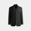 Blazer In Dark Grey Wool Blend