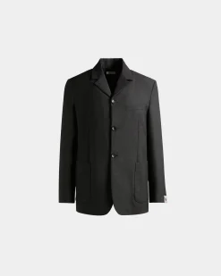 Blazer In Dark Grey Wool Blend