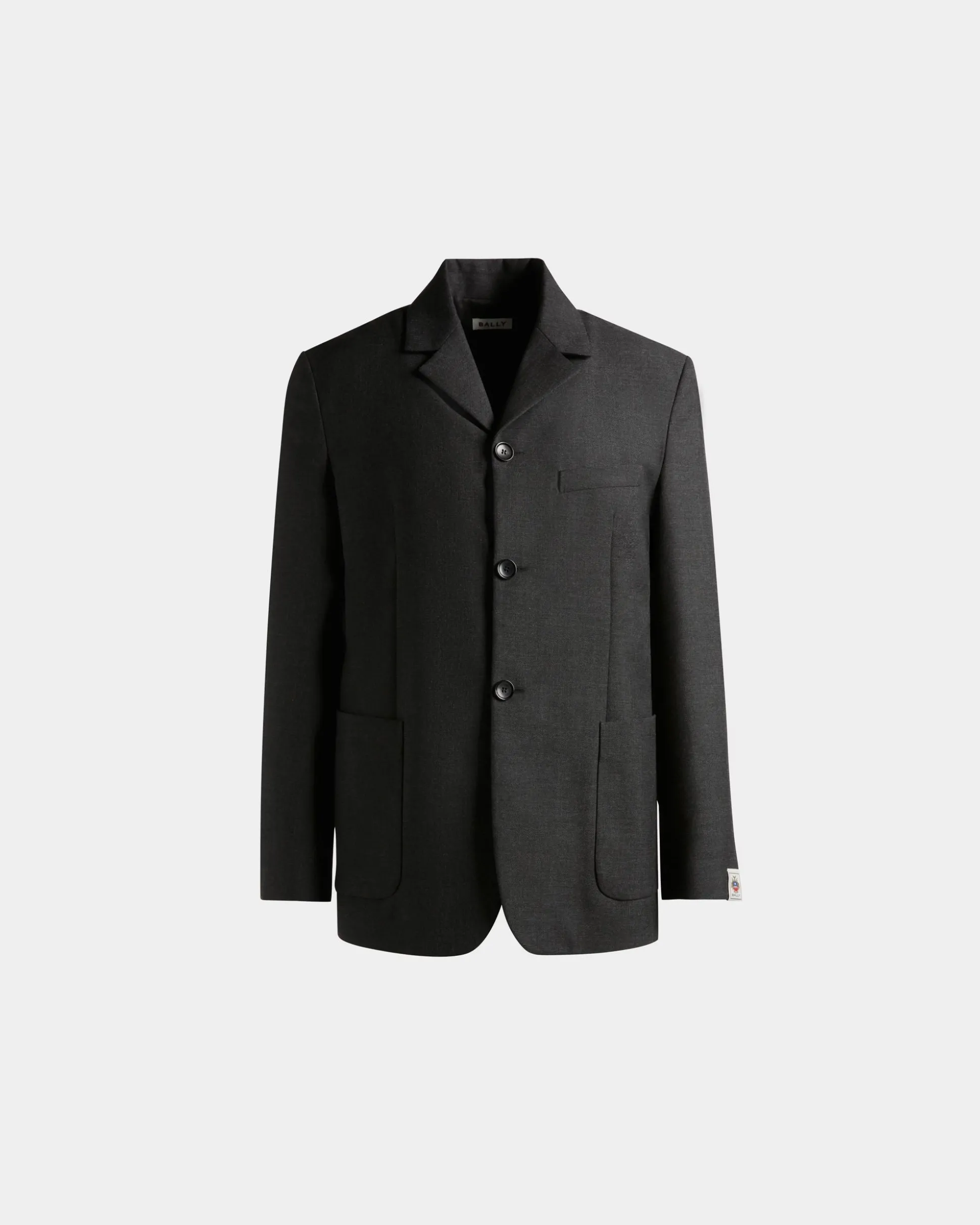 Blazer In Dark Grey Wool Blend