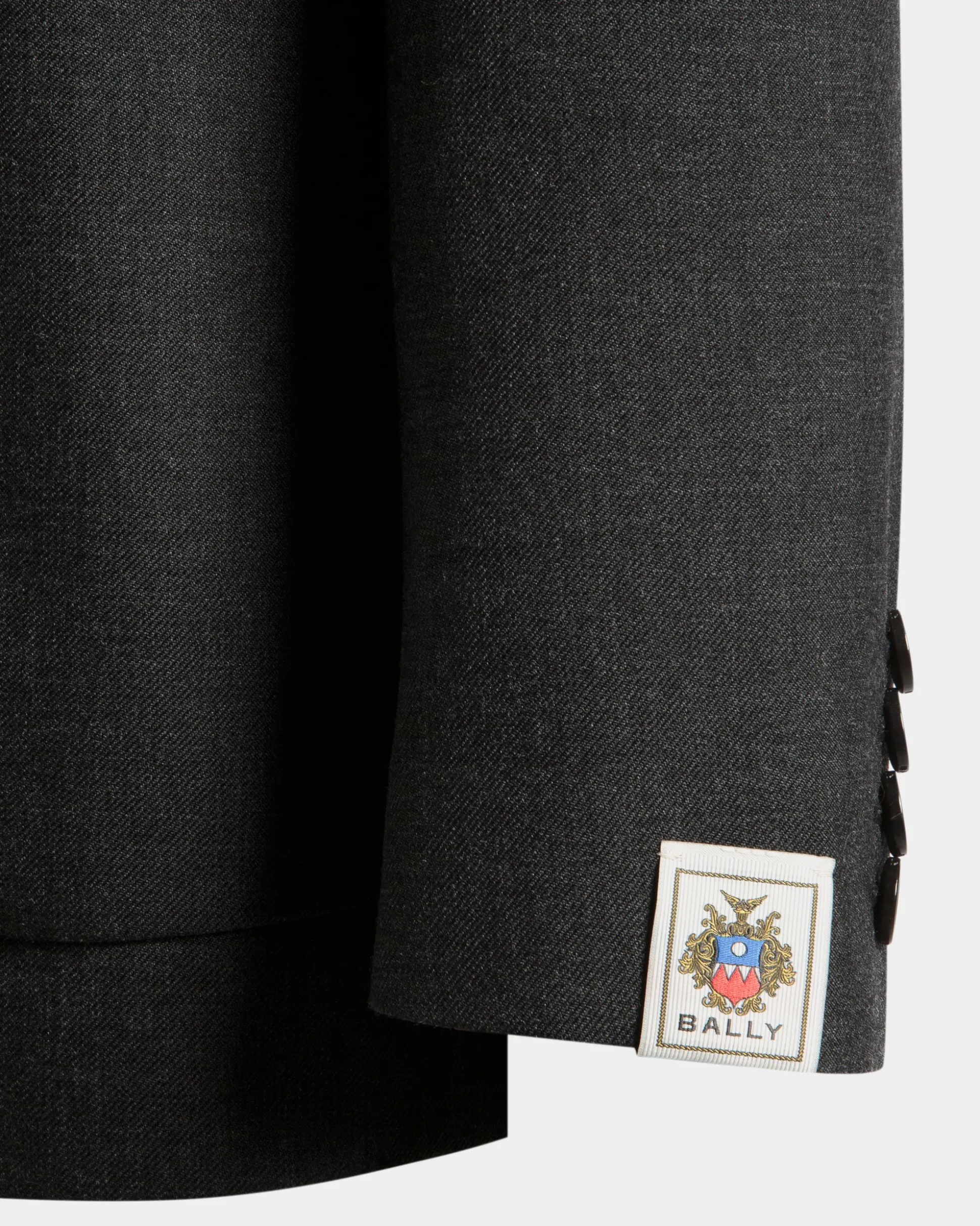 Blazer In Dark Grey Wool Blend