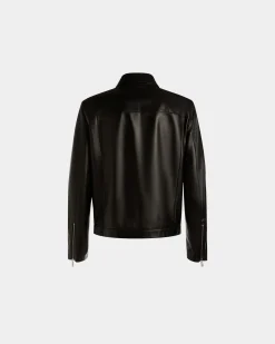 Bomber Jacket In Black Leather