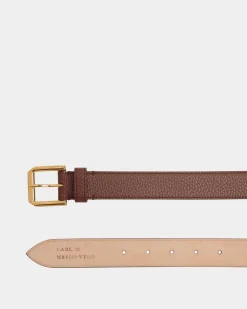 Carl 30mm Belt in Brown Leather