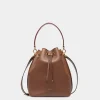 Code Bucket Bag In Brown Leather