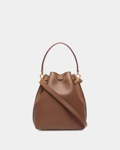 Code Bucket Bag In Brown Leather