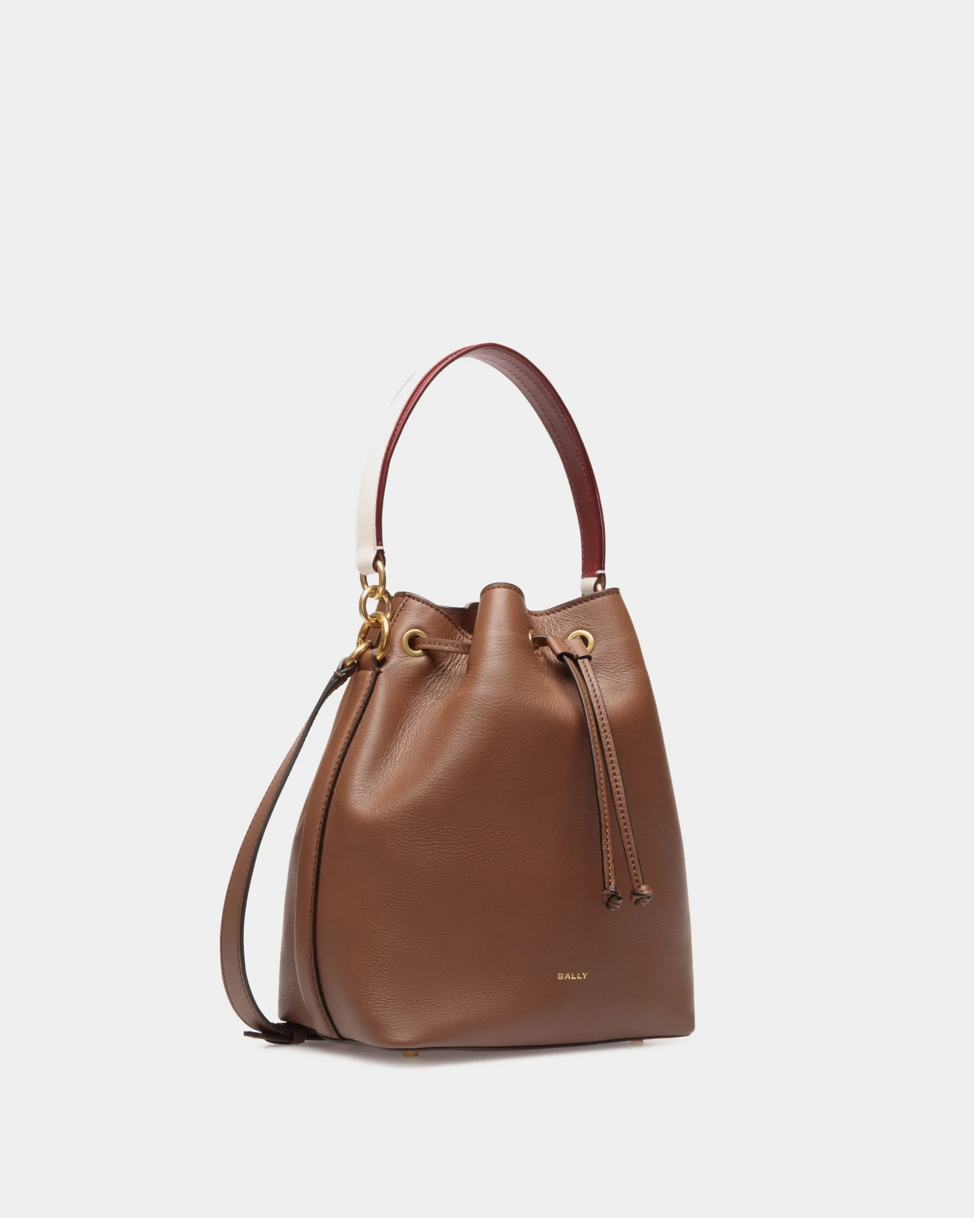 Code Bucket Bag In Brown Leather