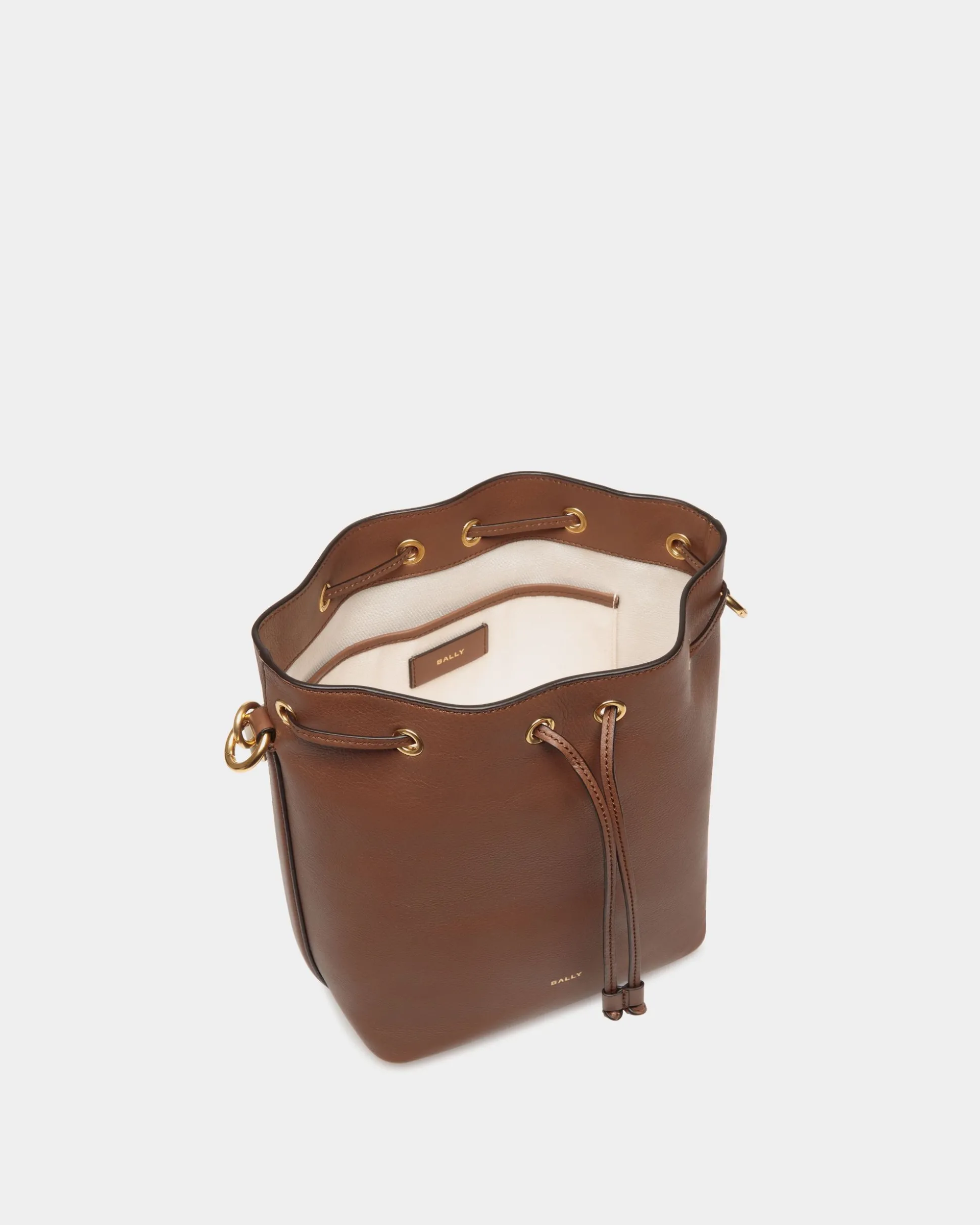 Code Bucket Bag In Brown Leather