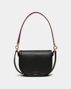 Code Crossbody Bag In Black Leather