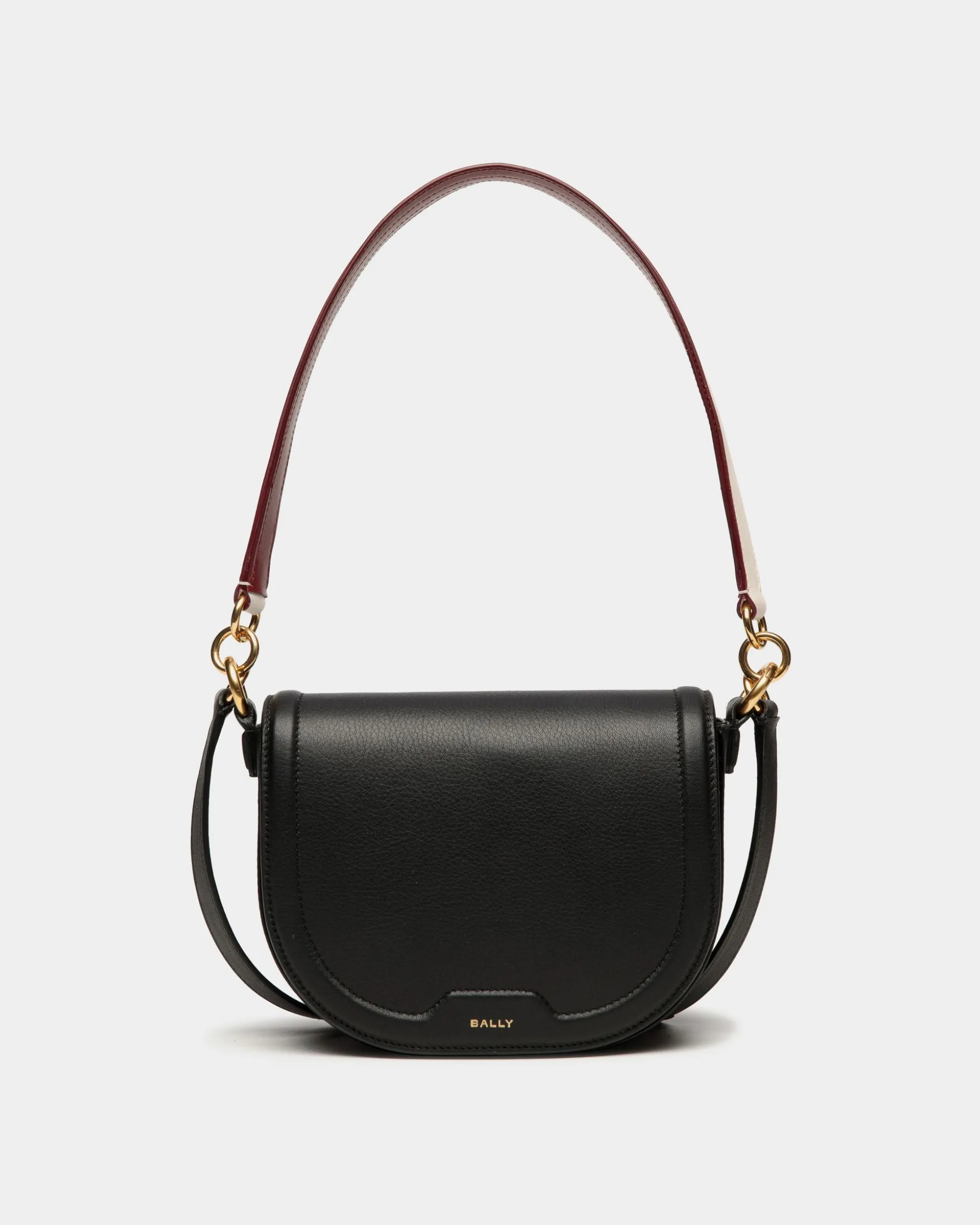 Code Crossbody Bag In Black Leather