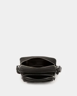Code Crossbody Bag in Black Nylon